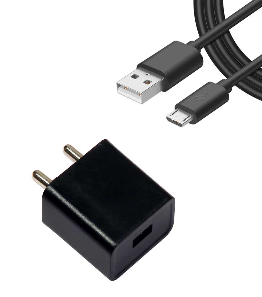 Xolo Win Q1000 Compatible |MADE IN INDIA| 2 Amp Black ULTRA FAST CHARGER ADAPTER with MICRO USB 3.0 DATA CABLE 1 Meter by Genlig