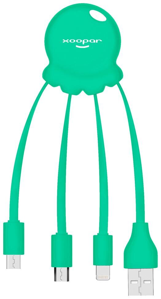 

Xoopar Charging Only 3 in 1 (Lightning Micro USB Type-C) Cable ( 0 2 m Green )