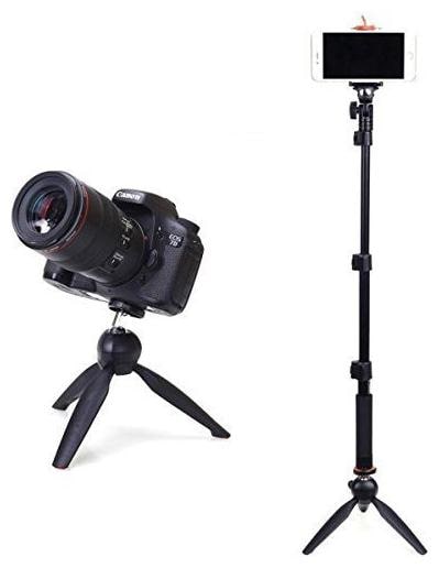 

YT 1288 2 in 1 Adjustable Selfie-Stick-Monopod and YT 228 Mini-Tripod for Smartphones-Mobile BY CHG