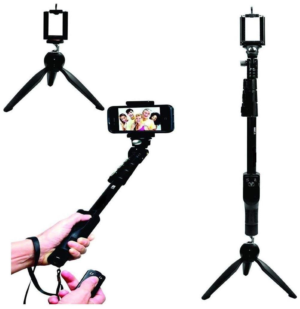 

YT 1288 2 in 1 Adjustable Selfie-Stick-Monopod and YT 228 Mini-Tripod for Smartphones-Mobile BY TSV