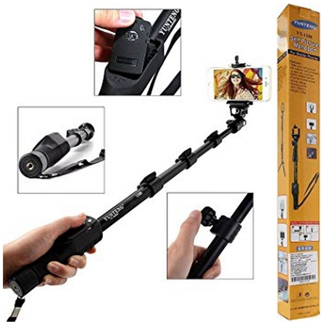 

YT-1288-A Bluetooth Selfie MonoPod Stick Without Aux Cable for DSLR SLR Action Camera Smart Phones BY CHG