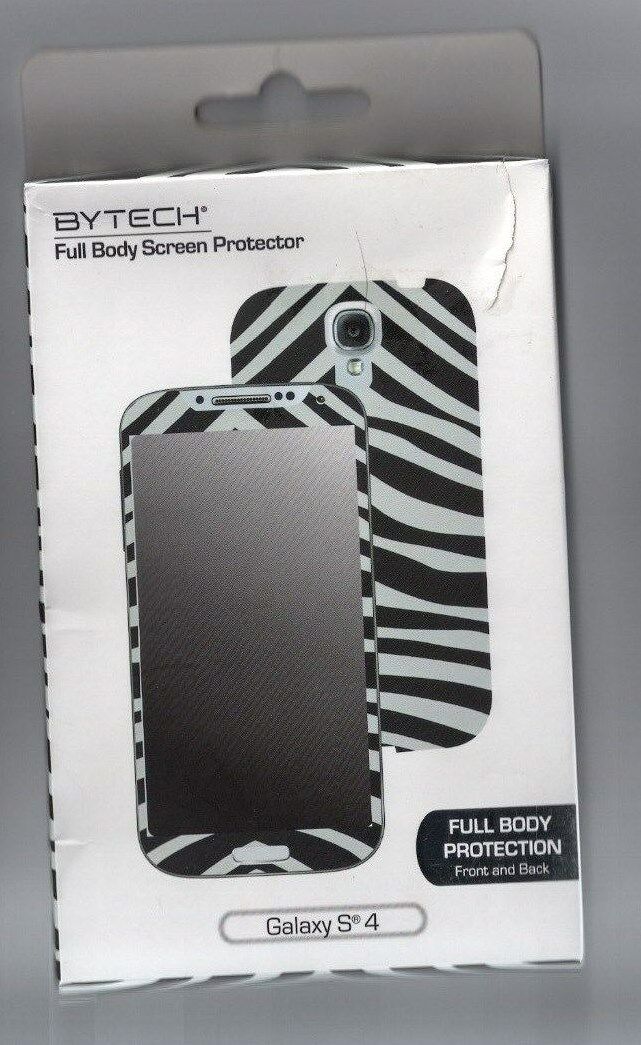 

Zebra colored BYTECH Full Body Screen Protector for Samsung Galaxy S4 phone