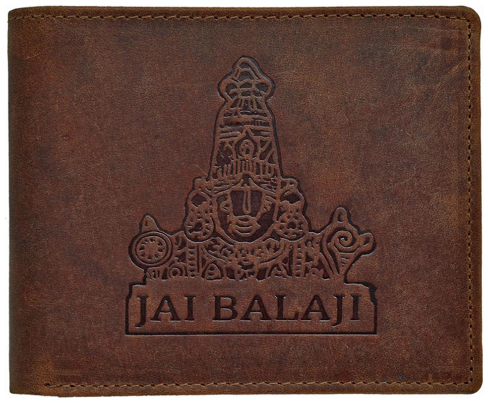 

Hawai God Balaji Embossed Hunter Leather Wallet