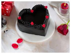 Chocolate Heart Truffle Cake