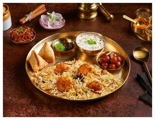 Dum Aloo Biryani Thali