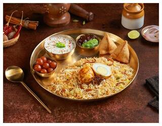 Egg Biryani Thali