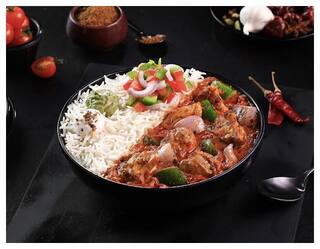 Model Town Kadhai Chicken [Steamed Rice] Bowl