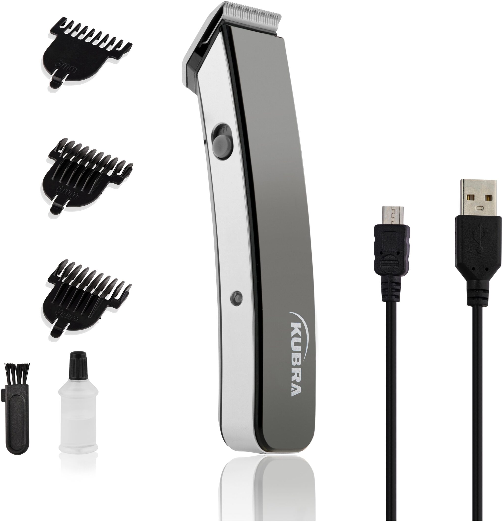 

Kubra KB-1045 Unisex USB Rechargeable Beard Hair Trimmer for Men (Black)
