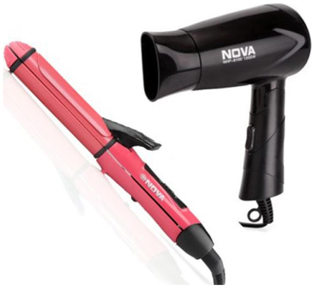 

Nova Nhs800 00 nhp Hair Straightener ( Pink Black )