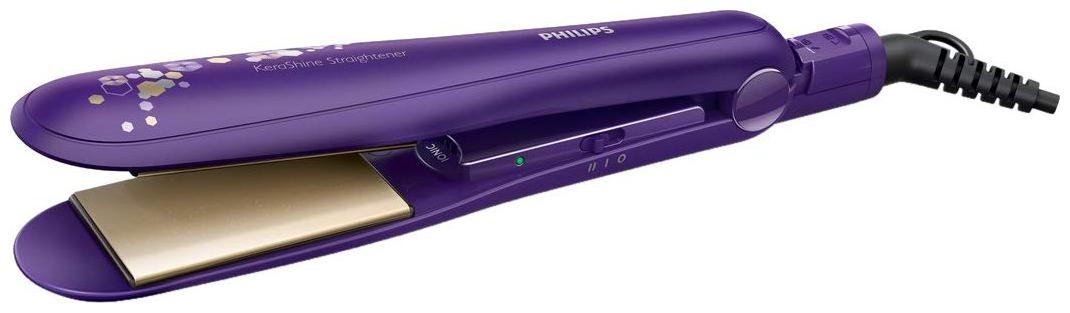 

Philips Hp8318 00 kerashine temperature control Hair Straightener ( Purple )