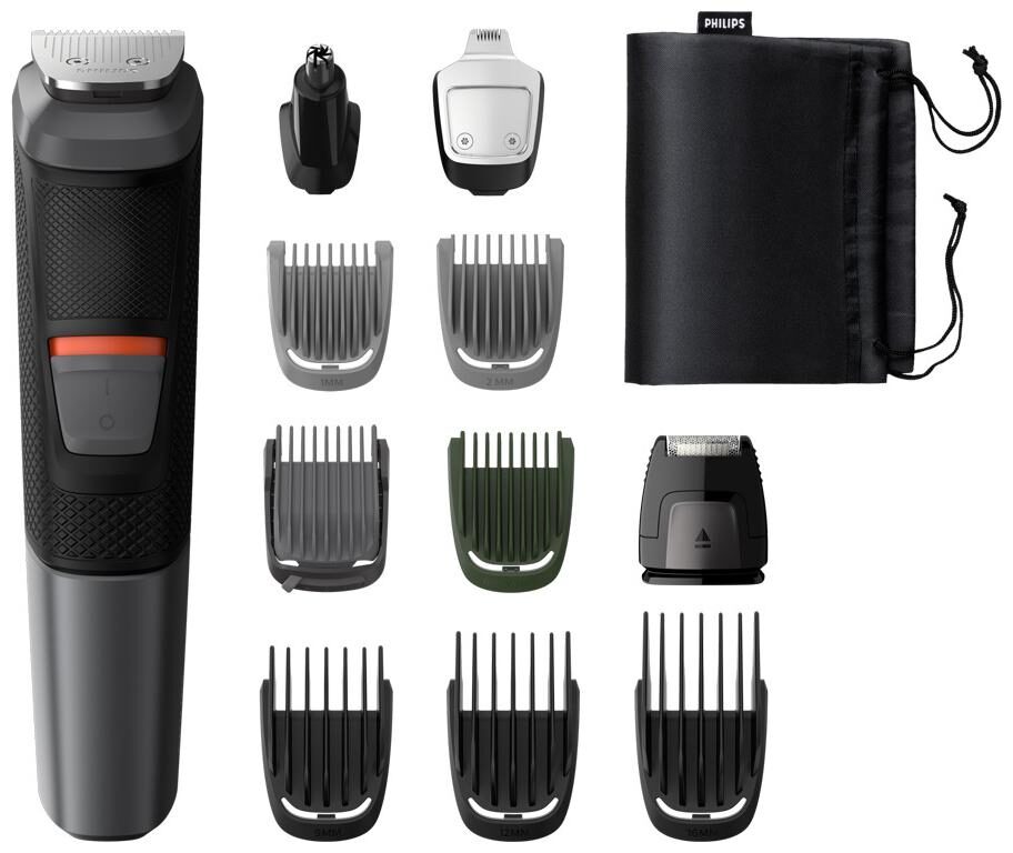 Philips MG5730/13 11-in-1 Multi Grooming Kit for Face, Hair & Body Trimmer for Men (Black)