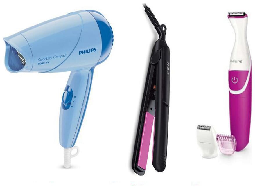 

Philips Value combo hp8100 60 hair dryer brt382 epilator hp8302 Hair Straightener ( Multi )