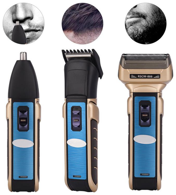 

Royce Qualitance Valuable 3 in 1 Nose Beard and Hair Beard Hair Trimmer for Men (Blue Gold)