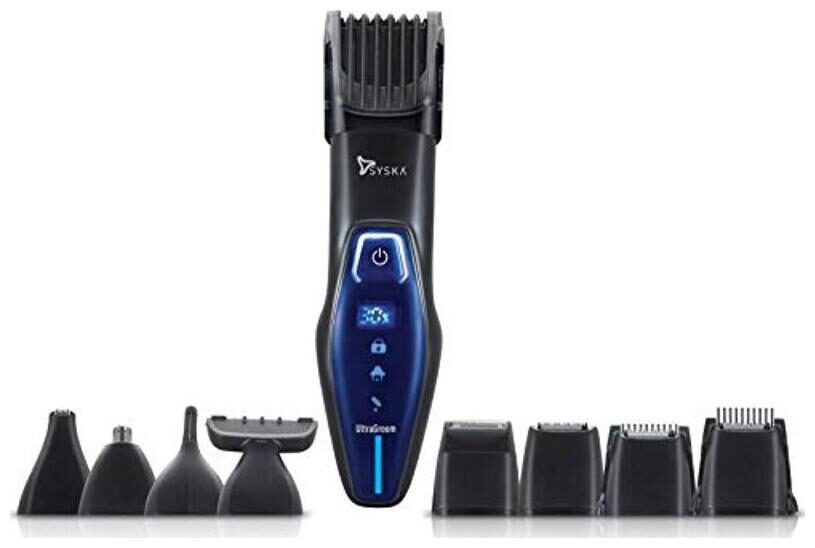 

Syska HT5000K UltraGroom Cordless Grooming Kit Trimmer for Men (Black)