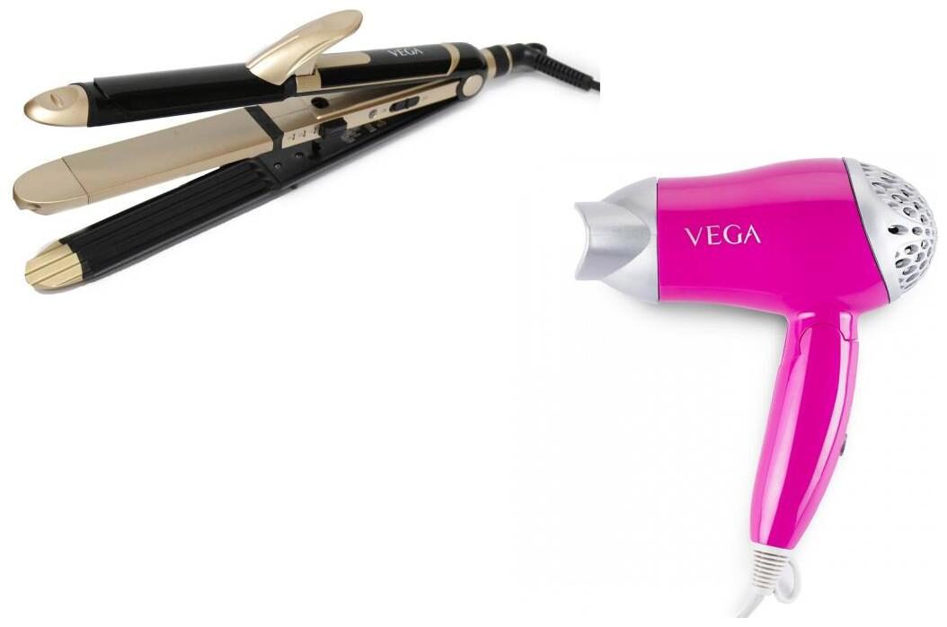 

Vega Vhscc-01 vhdh-04 Hair Straightener ( Gold )