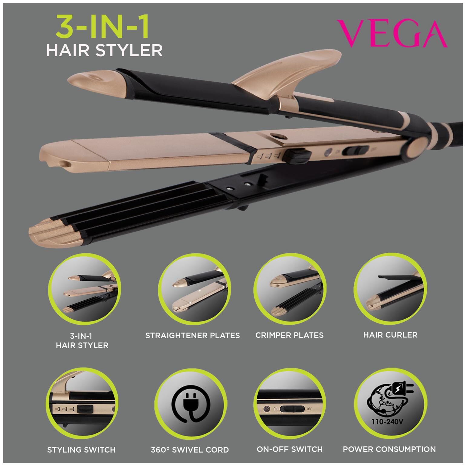 inalsa 3 in 1 hair styler