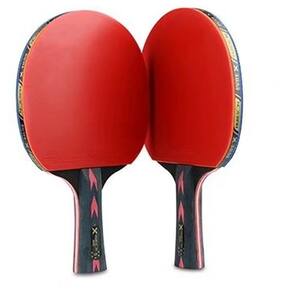 1 Pair 5 Star Carbon Blade Table Tennis Rackets Set Professional Training Ping Pong Bat for
