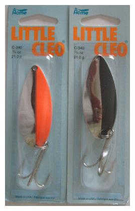2 PKS Acme Tackle Little Cleo 3//4 Oz Nickel /& Or