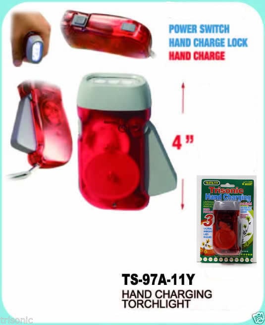 

3 LED DYNAMO WIND UP HAND CHARGING CRANK RED FLASHLIGHT NR TORCHLIGHT CAMPING