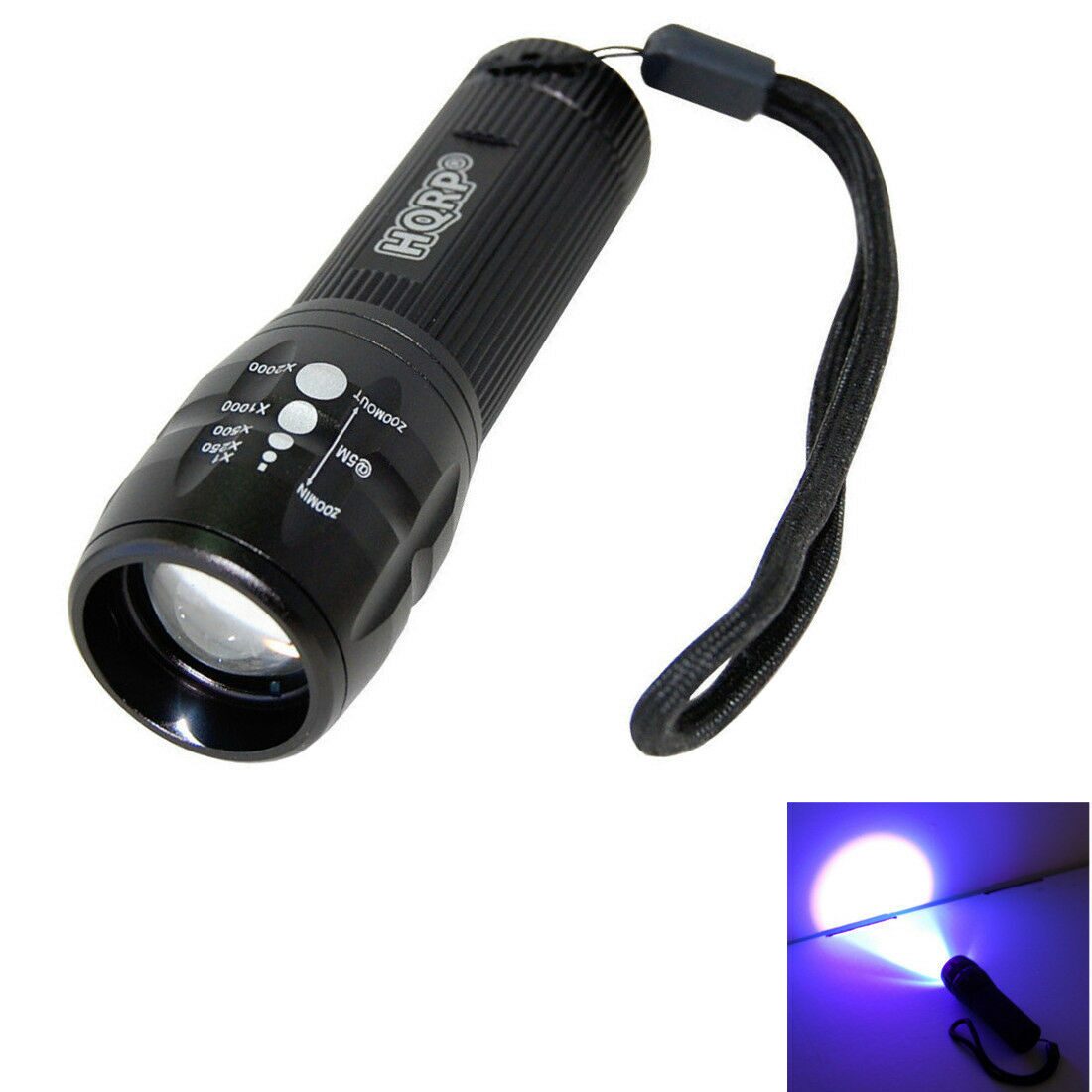 

3W LED 390nm UV Flashlight with Zoom for Crime Scene Arson Investigation