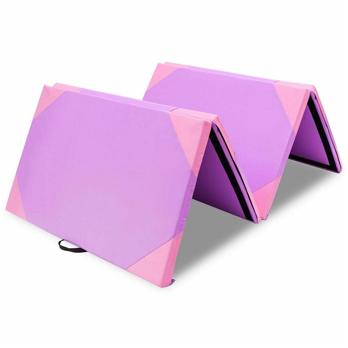 

4 x10 x2 Foldable Gymnastics Exercise Mat Indoor Gym Fitness Purple Pink
