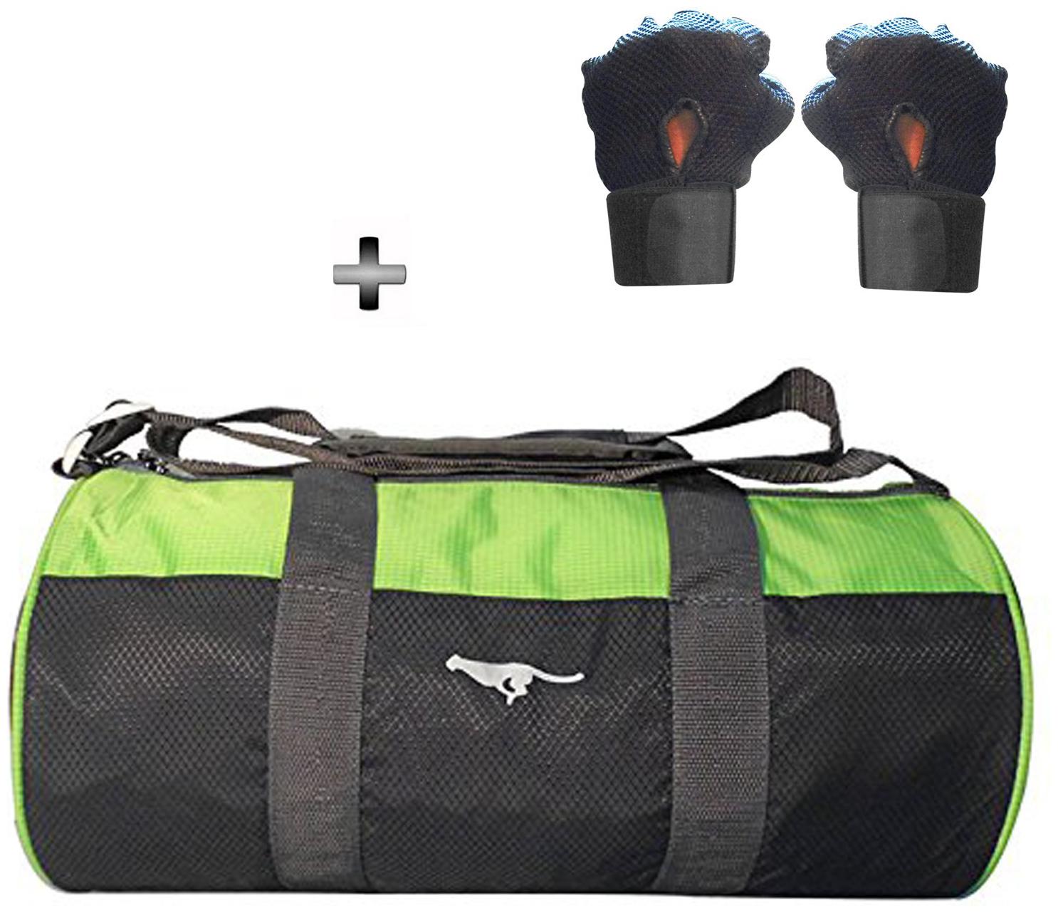 

5 O CLOCK SPORTS Gym Bag With Shoe Compartment For Men Combo Set Enclosed With Body Building Polyster Duffle Gym Bag With Shoe Compartment For Men For Men and Women For Fitness