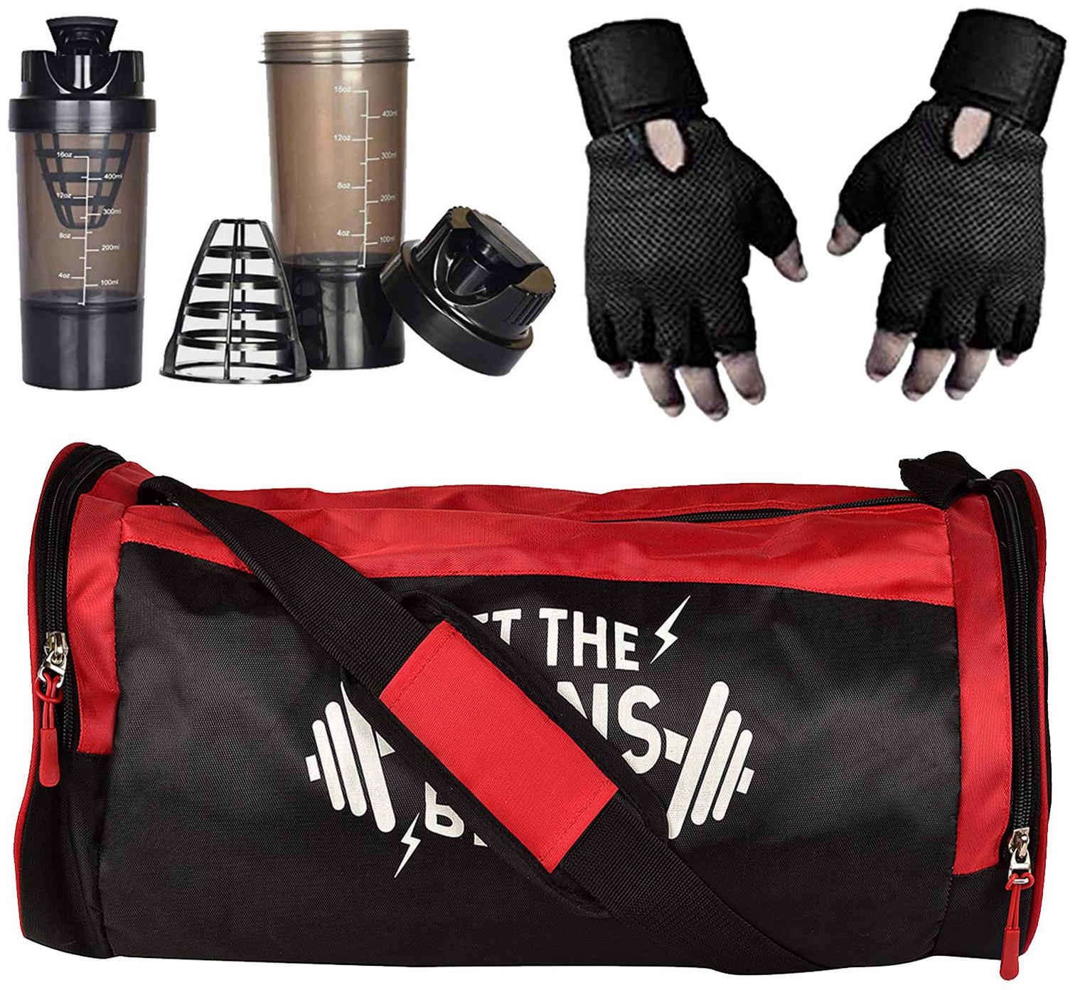 

5 O CLOCK SPORTS Polyester Gym Bag Combo Set Enclosed with Shoe Compartment