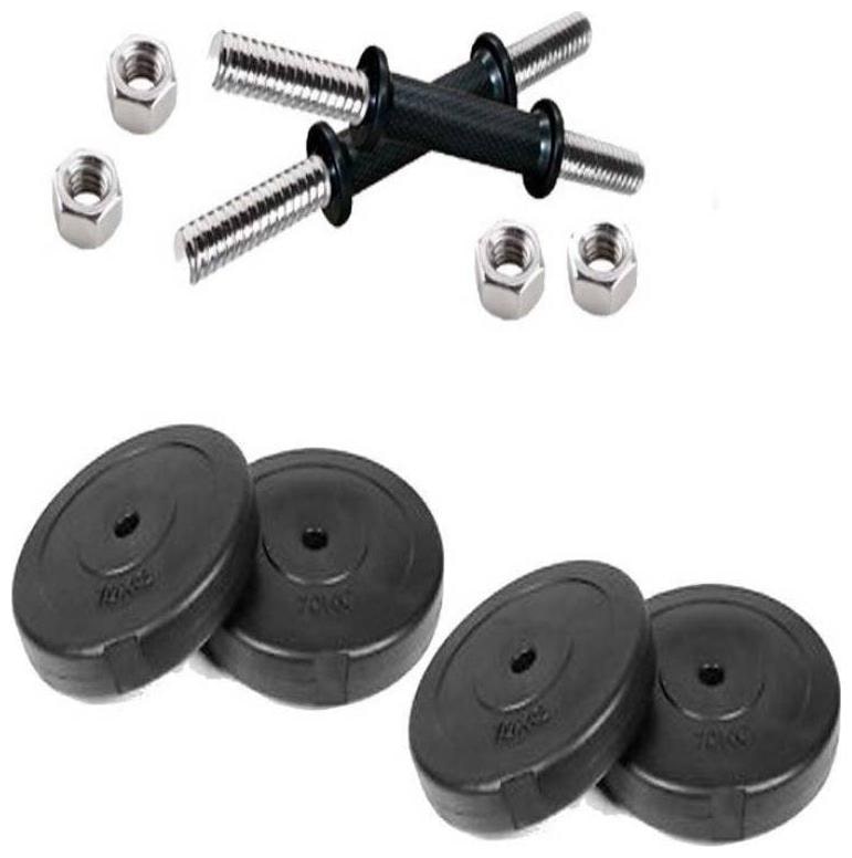 

Syndicate PVC Adjustable Dumbbell Set (8 kg) ( 4 KG x2 ) Plate with Rod 1 Pair 14 Inch