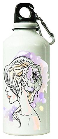 

AngaarLook Girl With Bun Printed 400 ml Sipper Bottle