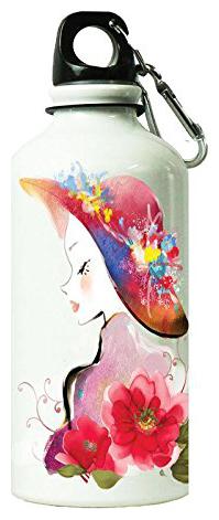 

AngaarLook WaterColor Girl Print Printed 400 ml Sipper Bottle