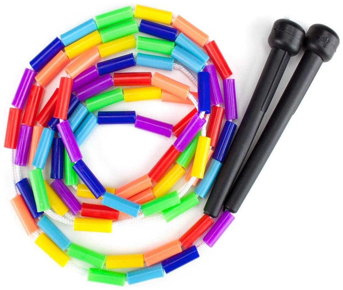 

Aramedos Jump Rope with Plastic Beaded Segmentation Freestyle Skipping Rope (Multicolor Length 274 cm) (Made in India)