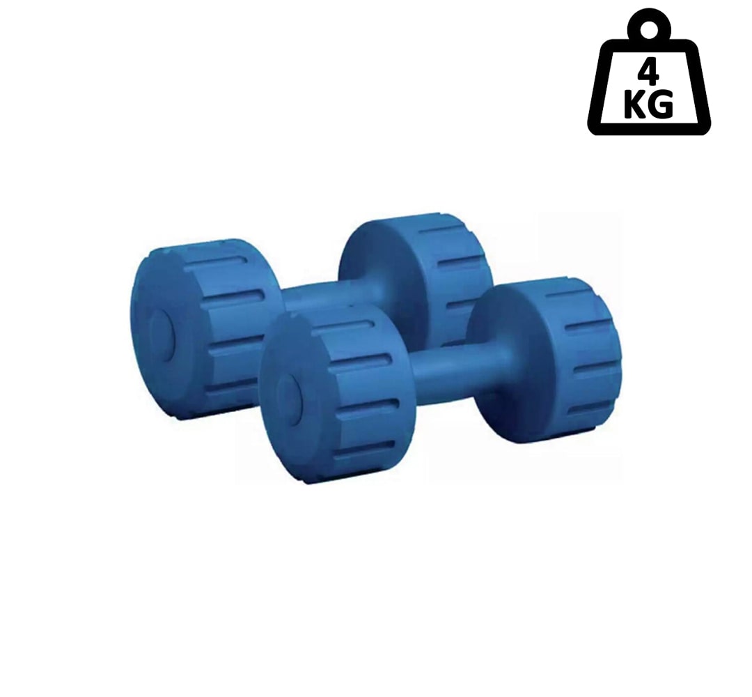

arnav Arobics Pvc Dumbells 2 pcs of 2 kg For Home Gym Exercises Blue Colour