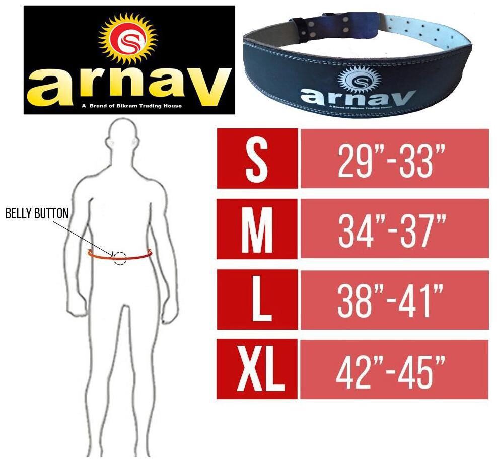 

Arnav Leather Gym belt ( L Black )