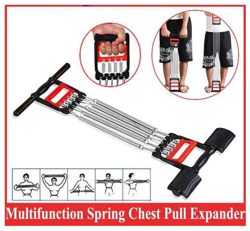 

Arnav Unisex Multifunction 3 In 1 Foot Operated 5 spring Tummy Trimmer Ab Exerciser with chest expander for Workout Pulling Exerciser t With Hand Grip And Foot Pedal Expander