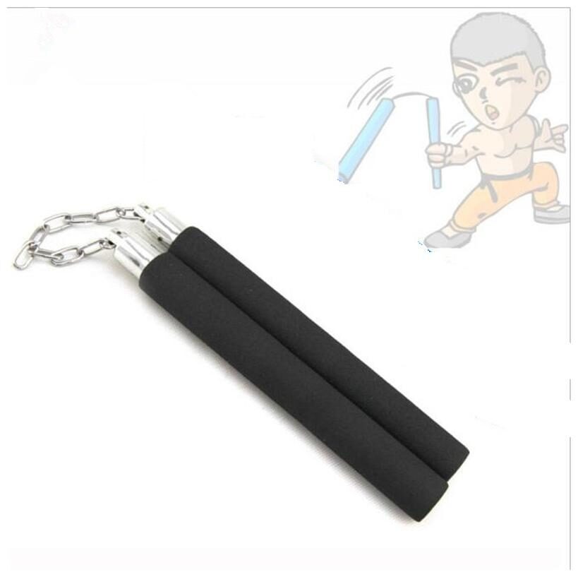 

Aryshaa Nunchaku Martial Arts Rubber Grip Nunchucks with Stainless Steel Chain for Training Euipment Fitness Nunchakus