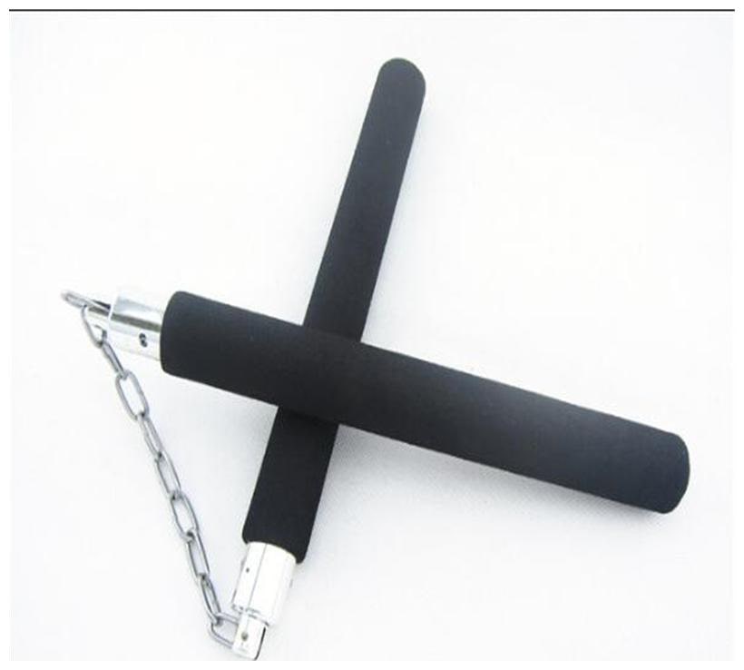 

Aryshaa Nunchaku Martial Arts Rubber Grip Nunchucks with Stainless Steel Chain for Training Euipment Fitness Nunchakus