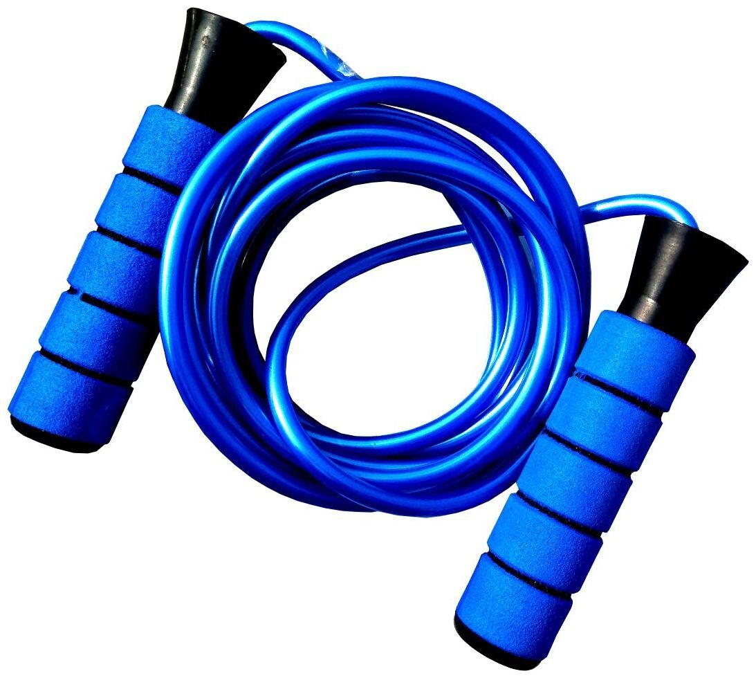 

Aryshaa Skipping Rope Jumping Rope Foam Grip Handle Bars Skipping Rope for Gym Training Exercise and Workout Assorted Colours -(Pack of 1)