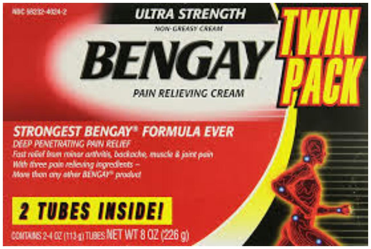 

Bengay Ultra Strength Pain Relieving Cream 2 Count 4 Ounces Box 8 Total Ounces