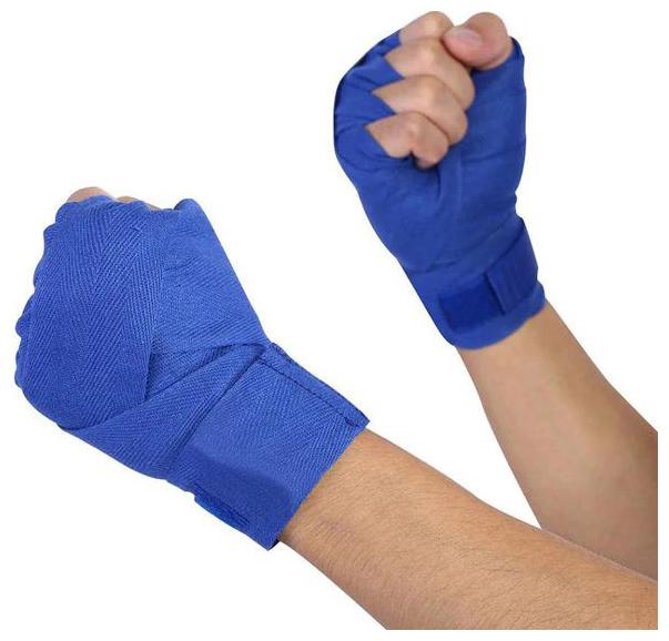 Buy Boxing Hand Wrap, Wrist Support, Hand Wraps (Pair, Blue) Online at