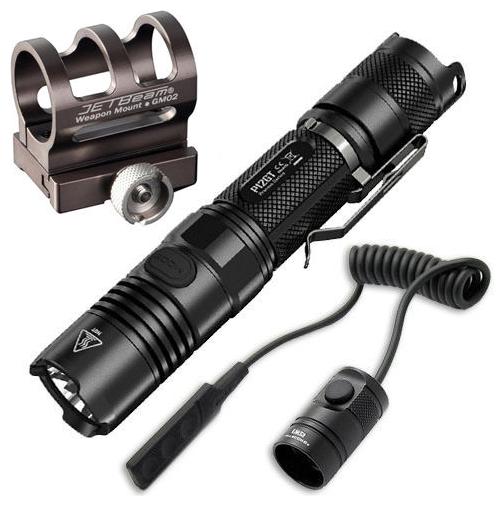 

Bundle Nitecore P12GT Flashlight -1000lm w GM02 Weapon Mount Pressure Switch