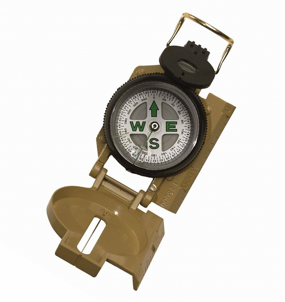 

Compass Tan Liquid Filled Military Marching Side Ruler 405 Rothco