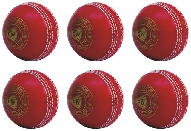 CW Spin / Incredible Poly Soft Ball in Red Color (in Pack Of 6)