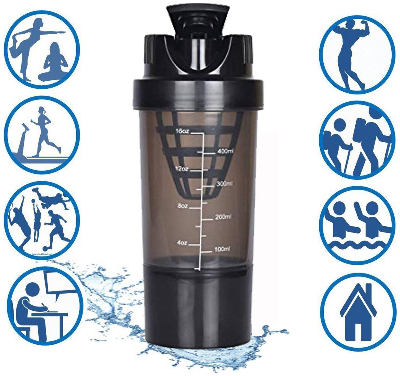 

Cyclone Gym Shaker Water Bottle ( 500 ml ) Black