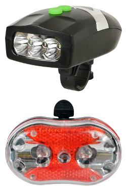Dark Horse Bicycle 3 Mode Light Horn Battery with Green Buttons 9 LED 7 Mode Tail Battery Red by Darkhorse