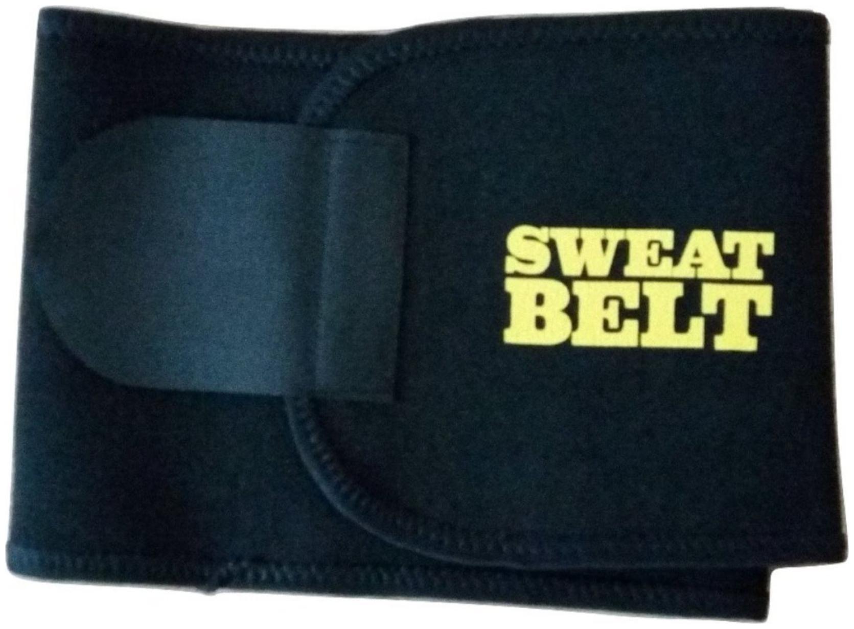 

EASY DEAL INDIA Sweat Waist Belt Belly Tummy Yoga Wrap Black Exercise Body Slim Look Belt Free Size-Black
