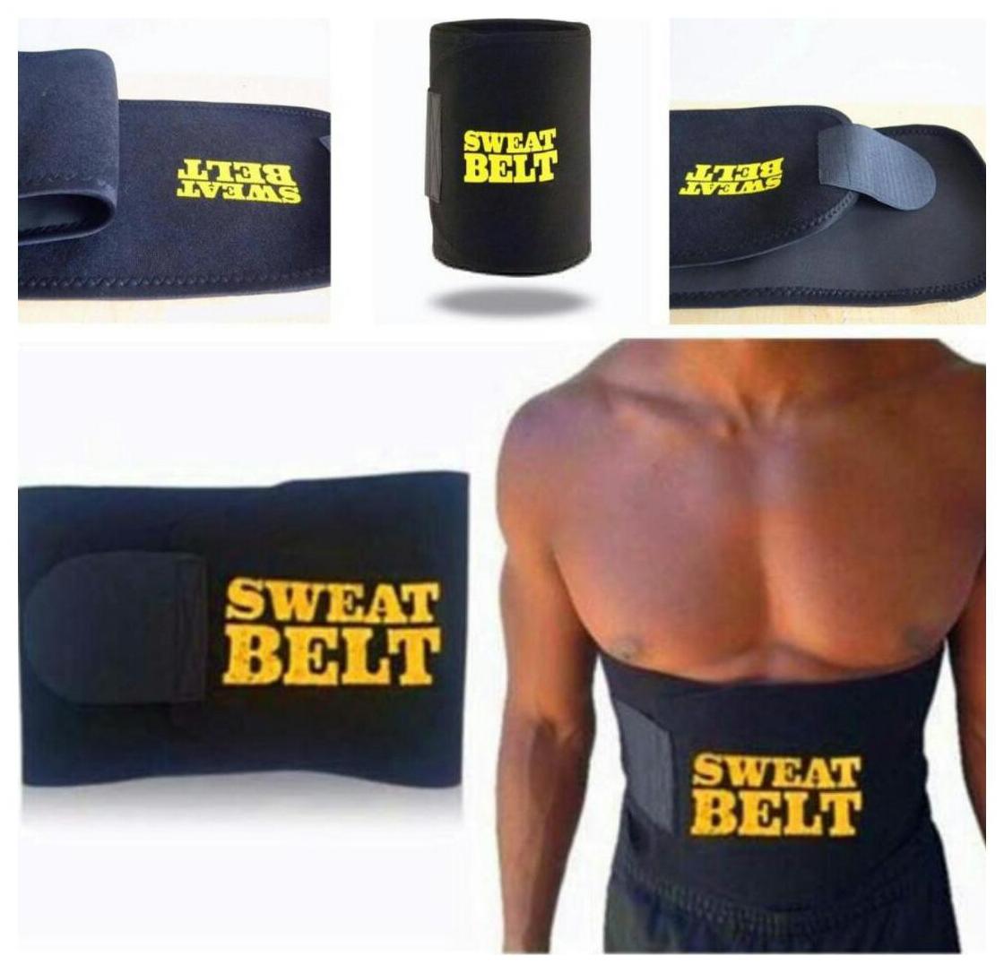 

EASY DEAL INDIA Premium Quality Sweat Waist Trimmer Fat Burner Belly Tummy Yoga Wrap Black Exercise Body Slim Look Belt Free Size Sweat Belt