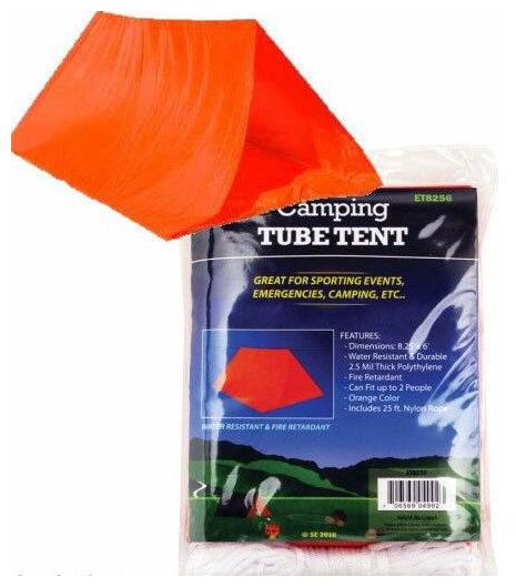 

Emergency Survival Camping Shelter Tube Tent Waterproof Prepper