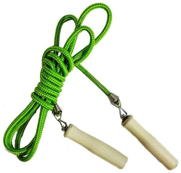 

Emob Fitness Exercise Speed Jump Skipping Rope Outdoor Indoor Toy with Wooden Handle