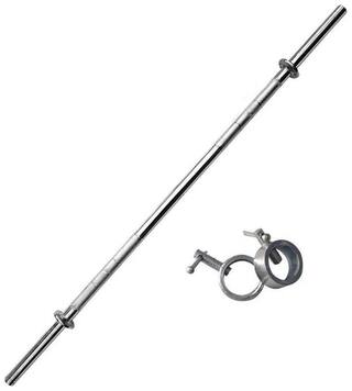 Fitness Solutions 3 ft STRAIGHT ROD FOR HOME GYM EXERCISES Weight Lifting Bar  BEST FOR FITNESS