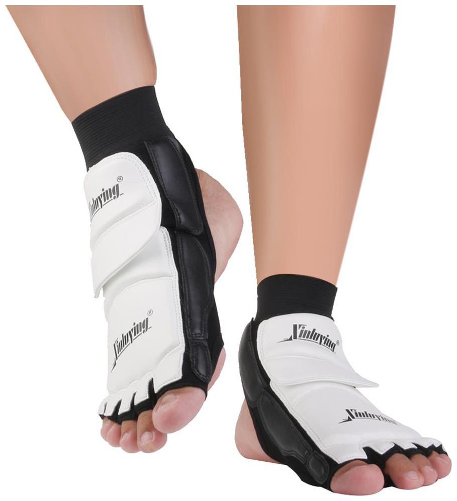 MagiDeal PU Boxing Taekwondo Foot Guards MMA Sparring Training Foot Protector Support